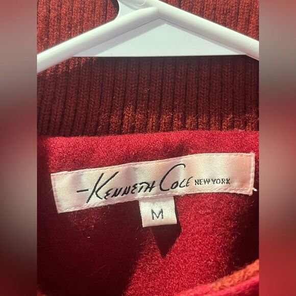 Kenneth Cole New York Long Sleeve wool blend jacket maroon size M - Picture 7 of 8